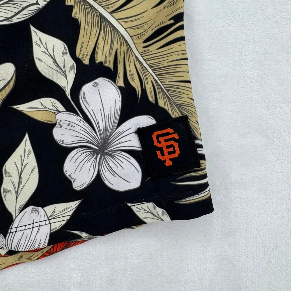 Hurley 47 San Francisco Giants Shorts Mens M Black Floral Excellent Board Trunks